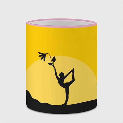 Кружка цветная Гармония Утра / 3D-Розовый кант – фото 2