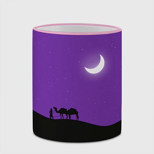 Кружка цветная Арабская Ночь / 3D-Розовый кант – фото 2