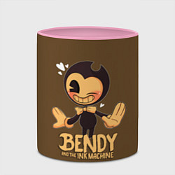 Кружка 3D Bendy And The Ink Machine, цвет: 3D-белый + розовый — фото 2