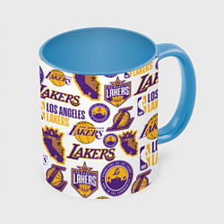 Кружка 3D LAKERS LOGO, цвет: 3D-белый + небесно-голубой