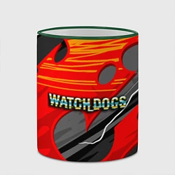 Кружка 3D Watch Dogs Recing, цвет: 3D-зеленый кант — фото 2