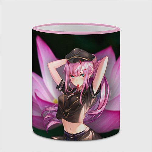 Кружка цветная Zero Two / 3D-Розовый кант – фото 2