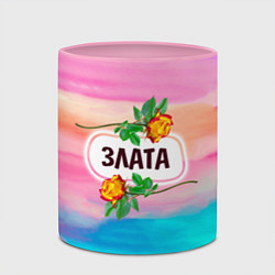 Кружка 3D Злата, цвет: 3D-белый + розовый — фото 2
