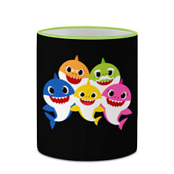 Кружка 3D Baby Shark, цвет: 3D-светло-зеленый кант — фото 2