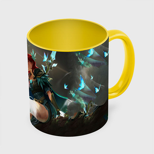 Кружка цветная Windranger Dota / 3D-Белый + желтый – фото 1