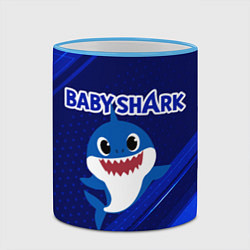 Кружка 3D BABY SHARK БЭБИ ШАРК, цвет: 3D-небесно-голубой кант — фото 2