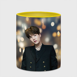 Кружка 3D MIN YOONGI, цвет: 3D-белый + желтый — фото 2