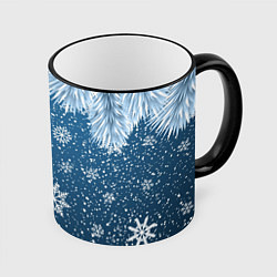 Кружка 3D Снежное Настроенние, цвет: 3D-черный кант