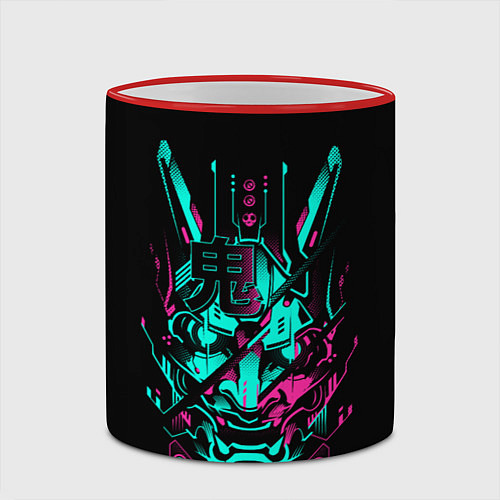 Кружка цветная Cyber Samurai / 3D-Красный кант – фото 2