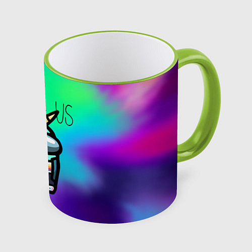 Кружка цветная Among Us Unicorn Z / 3D-Светло-зеленый кант – фото 1
