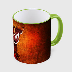 Кружка 3D Ванпанчмен, цвет: 3D-светло-зеленый кант