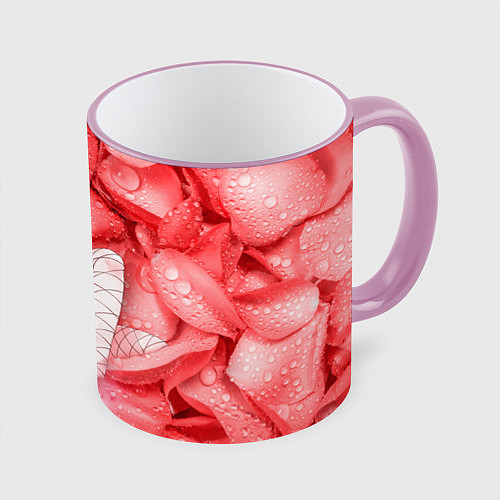 Кружка цветная Megumin / 3D-Розовый кант – фото 1