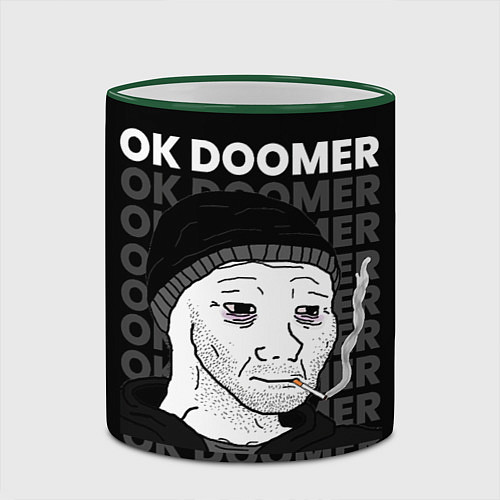 Кружка цветная OK DOOMER / 3D-Зеленый кант – фото 2