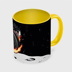 Кружка 3D Among Us fire, цвет: 3D-белый + желтый