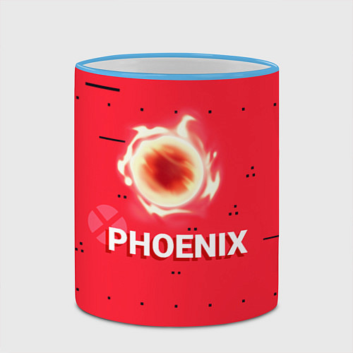 Кружка цветная Phoenix / 3D-Небесно-голубой кант – фото 2