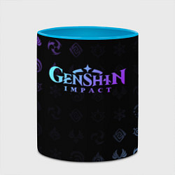 Кружка 3D GENSHIN IMPACT, цвет: 3D-белый + небесно-голубой — фото 2