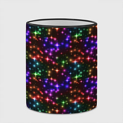 Кружка 3D Разноцветное Сияние, цвет: 3D-черный кант — фото 2
