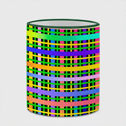 Кружка цветная Цветной беспредел / 3D-Зеленый кант – фото 2