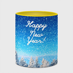 Кружка 3D Happy New Year, цвет: 3D-белый + желтый — фото 2