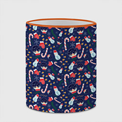 Кружка 3D Новый Год, цвет: 3D-оранжевый кант — фото 2