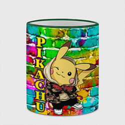 Кружка 3D Pikachu, цвет: 3D-зеленый кант — фото 2