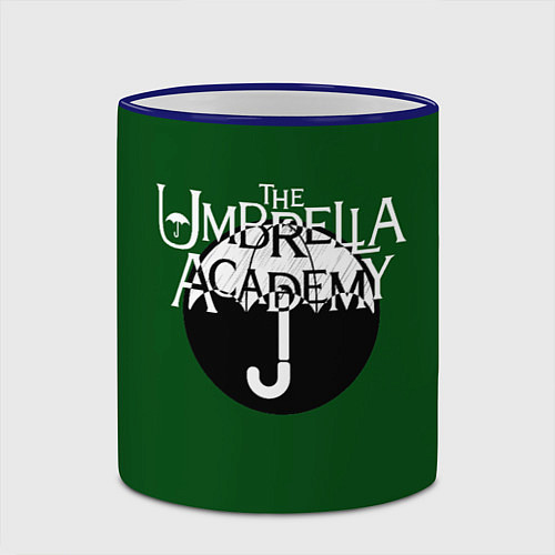 Кружка цветная Umbrella academy / 3D-Синий кант – фото 2