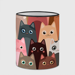 Кружка 3D Котики мультяшные, цвет: 3D-черный кант — фото 2
