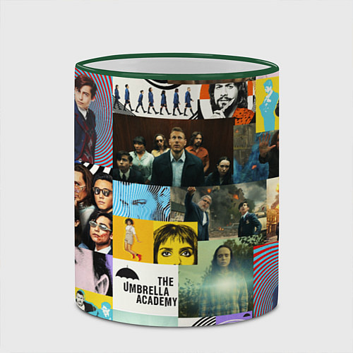 Кружка цветная АКАДЕМИЯ АМБРЕЛЛА / 3D-Зеленый кант – фото 2