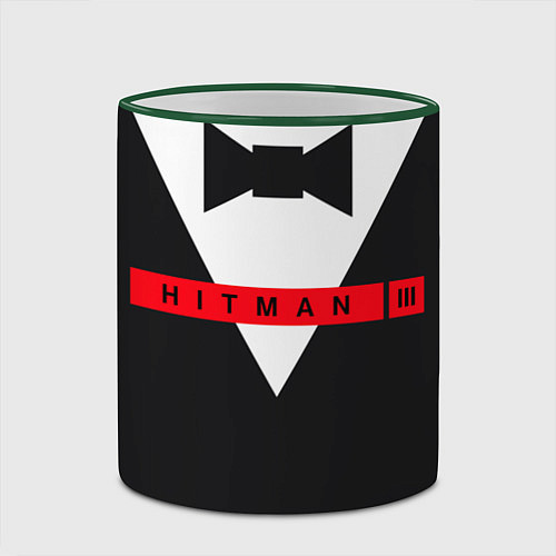 Кружка цветная Hitman III / 3D-Зеленый кант – фото 2