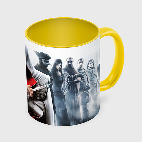Кружка цветная Assassin’s Brotherhood S / 3D-Белый + желтый – фото 1