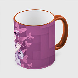 Кружка 3D Канао Цуюри, цвет: 3D-оранжевый кант