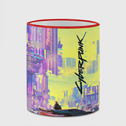 Кружка 3D Cyberpunk 2077, цвет: 3D-красный кант — фото 2