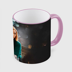 Кружка 3D Queens Gambit Ход Королевы, цвет: 3D-розовый кант