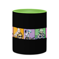 Кружка 3D Genshin Impact - Полоса, цвет: 3D-белый + светло-зеленый — фото 2