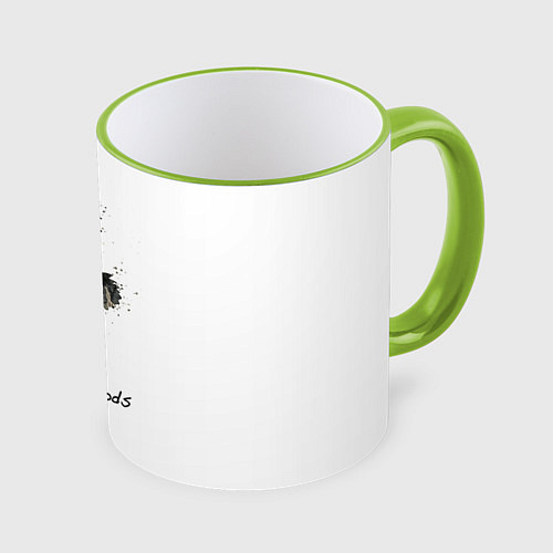 Кружка цветная American Gods / 3D-Светло-зеленый кант – фото 1