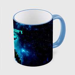 Кружка 3D Minecraft, цвет: 3D-небесно-голубой кант