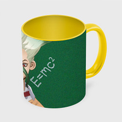 Кружка 3D Доктор Стоун, цвет: 3D-белый + желтый