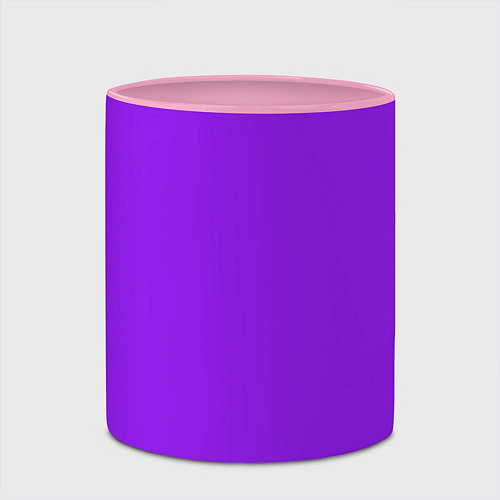Кружка цветная Фиолетовый / 3D-Белый + розовый – фото 2