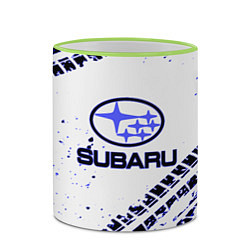 Кружка 3D SUBARU, цвет: 3D-светло-зеленый кант — фото 2