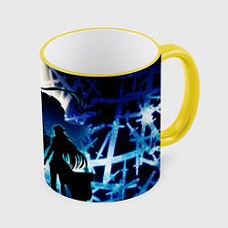 Кружка 3D Sword Art Online Кирито Асуна, цвет: 3D-желтый кант