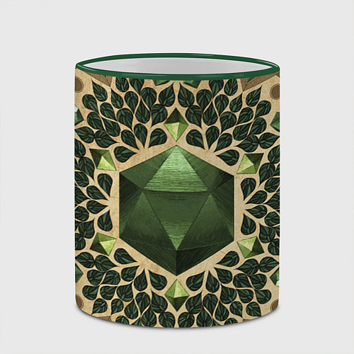 Кружка цветная DnD Dices: Pattern / 3D-Зеленый кант – фото 2