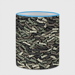 Кружка 3D Камуфляж - Вован, цвет: 3D-небесно-голубой кант — фото 2