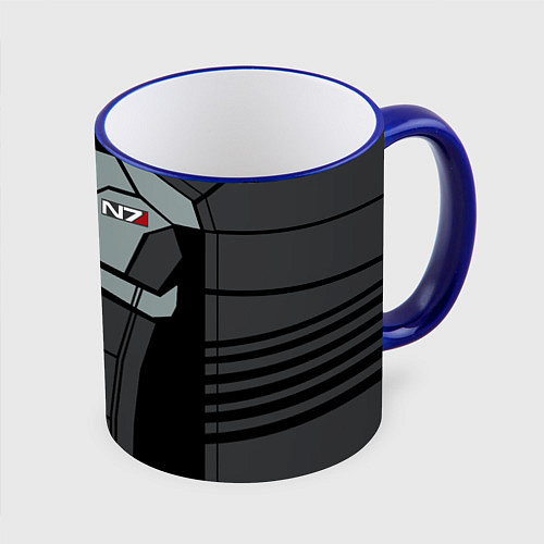 Кружка цветная КОСТЮМ N7 MASS EFFECT N7 М / 3D-Синий кант – фото 1