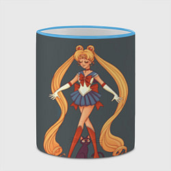 Кружка 3D Sailor Moon Сейлор Мун, цвет: 3D-небесно-голубой кант — фото 2