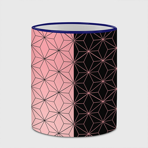 Кружка цветная КОСТЮМ НЕЗУКО NEZUKO / 3D-Синий кант – фото 2
