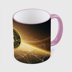 Кружка цветная БИТКОИН КРИПТОВАЛЮТА ЗОЛОТО