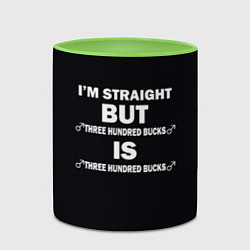 Кружка 3D IM STRAIGHT, цвет: 3D-белый + светло-зеленый — фото 2