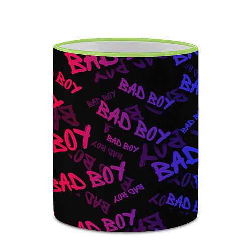 Кружка цветная Bad Boy / 3D-Светло-зеленый кант – фото 2