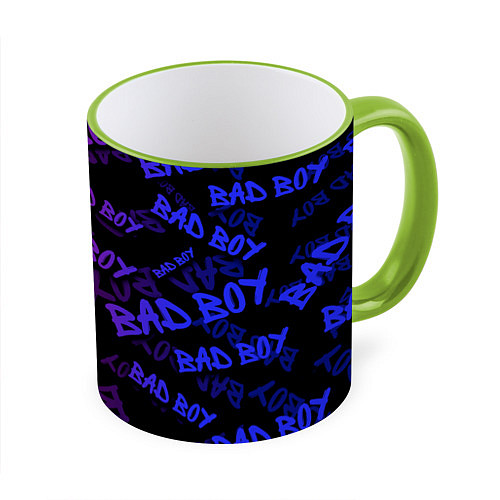 Кружка цветная Bad Boy / 3D-Светло-зеленый кант – фото 1