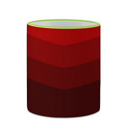 Кружка 3D Красный Градиент, цвет: 3D-светло-зеленый кант — фото 2